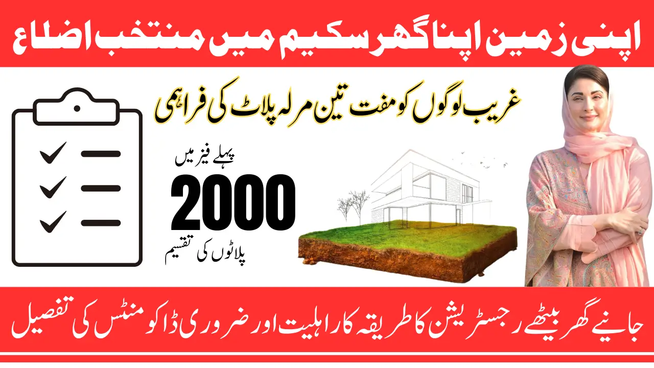 District List Of Apni Zameen Apna Ghar Scheme 3 Marla Plot Scheme Know Registration & Requirements