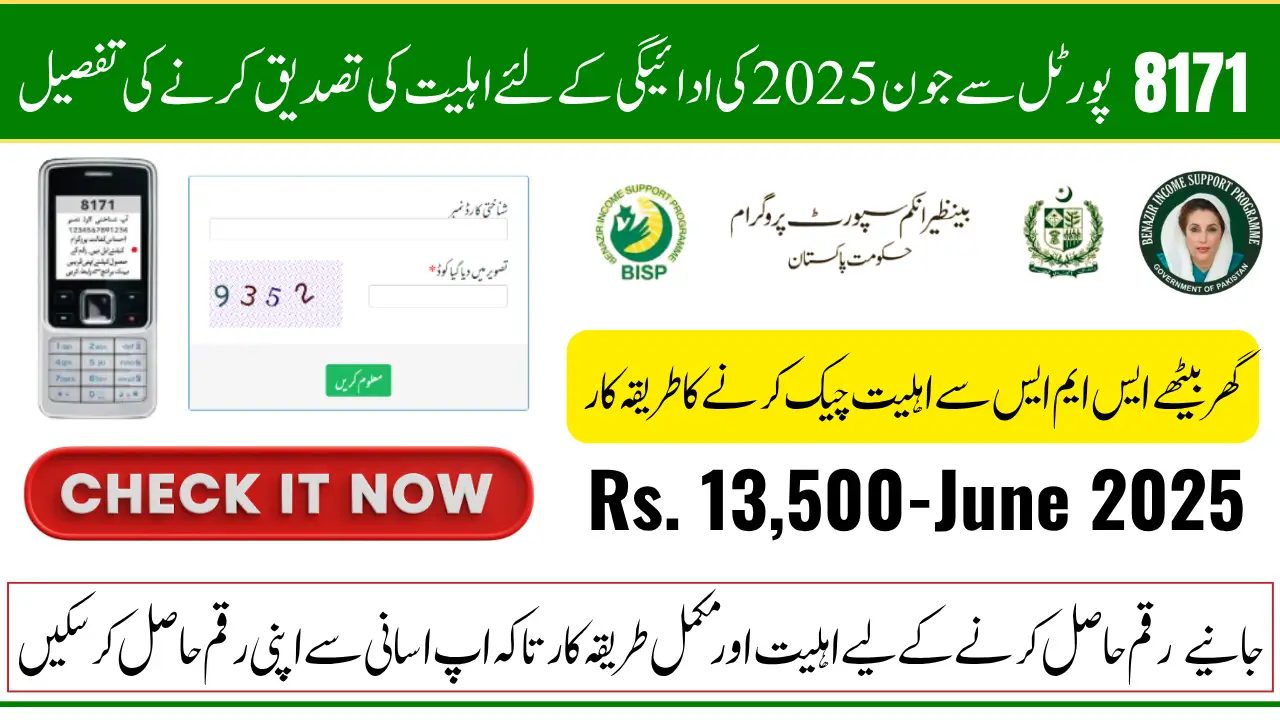 8171 Web Portal 2025 Check Online CNIC 13500 Status Know Step By Step Detail