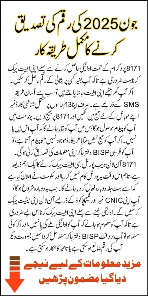 8171 Web Portal 2025 Check Online CNIC 13500 Status Know Step By Step Detail