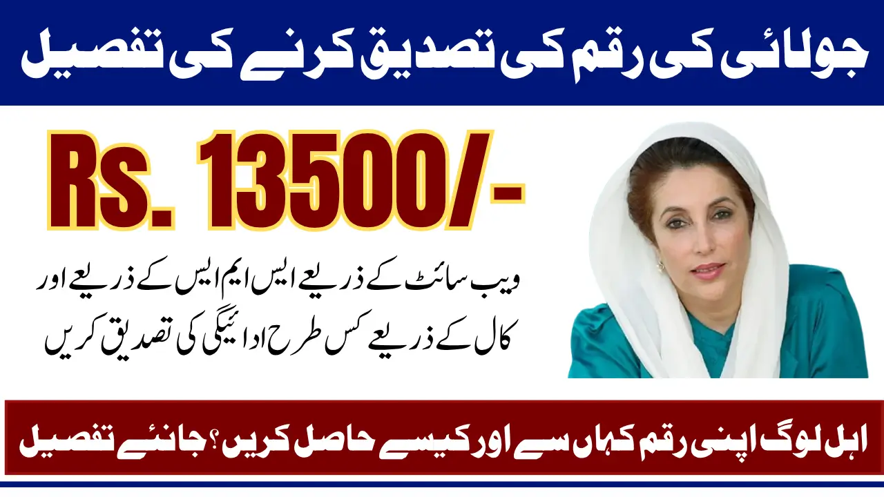 BISP 8171 July 2025 Payment Verification CNIC Check For 13500 Payment Details Explained Clearly
