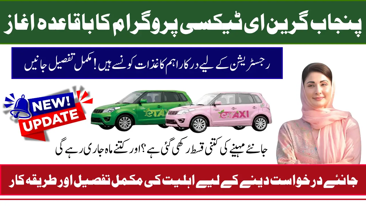 CM Punjab E Taxi Scheme 2025 On Easy Installments For Jobless Know Eligibility And Necessary Documents Details