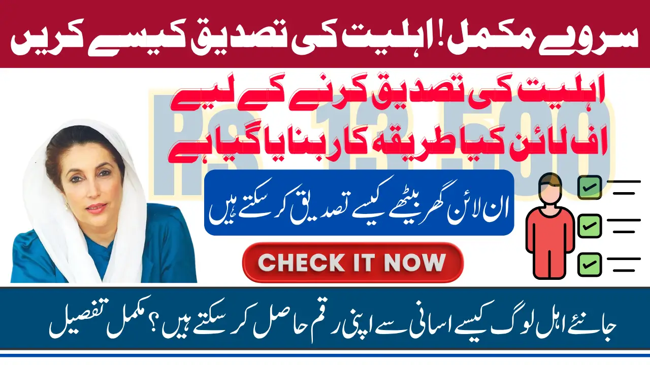 BISP Survey 2025 Eligibility Verification After Completing Registration For August 13500 Via Offline And Online