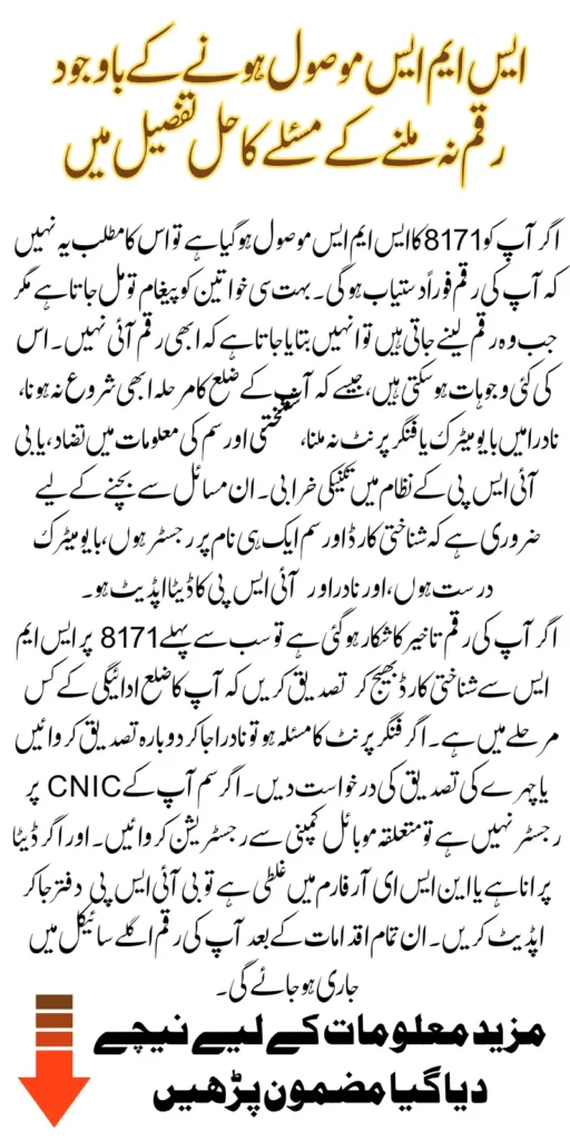 BISP Payment Delayed After Receiving SMS From 8171 Know Step-By-Step Causes & Solutions Method 2025